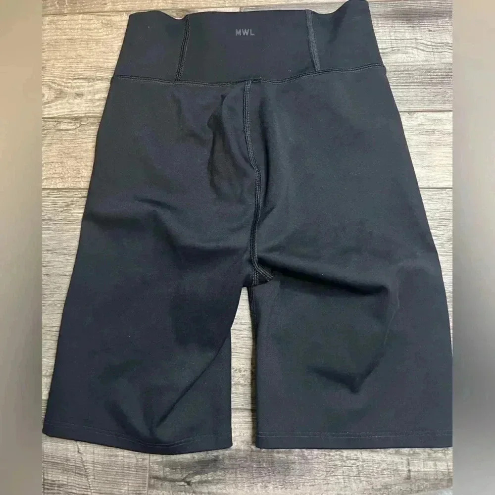 Madewell High Rise Black Biker Legging Shorts yoga XS women’s athletic workout - Picture 5 of 5